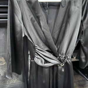 Zara Classic Black Sheer Blouse